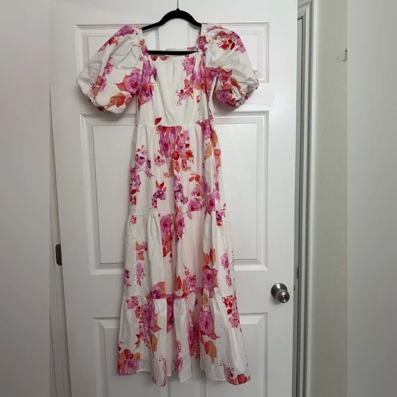 DM Fashion Cassidy Floral dress with puff sleeves | Size XS - Picture 1 of 8